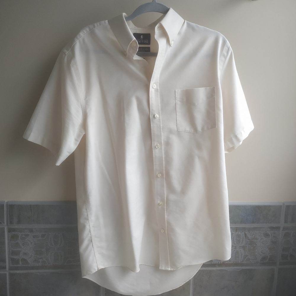 Men's cream Stafford button down